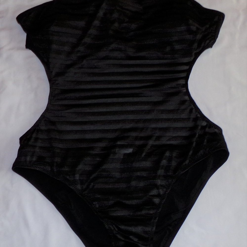 Selfiego Sheer Stripe MONOKINI Size XL New